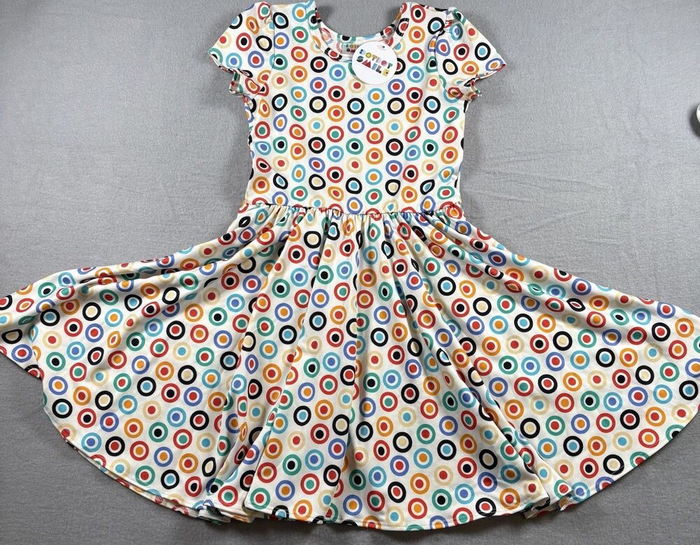 Dot Dot Smile Girls Cap Dress 5/6 Polka Dot Twirl Dress